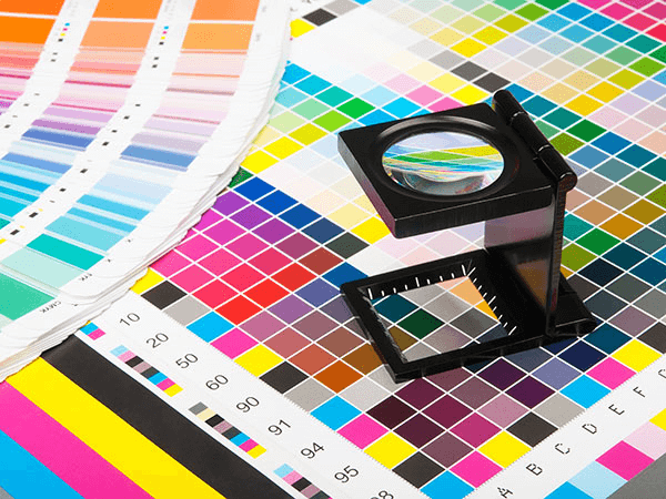 we check the right color printing in the factory.