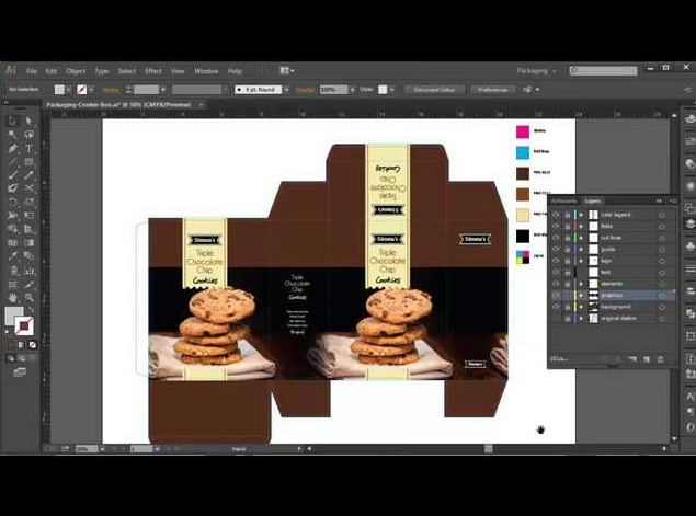 packaging box files for printing